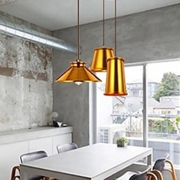 Lámpara colgante de metal de 3 luces, estilo mini, moderna y contemporánea