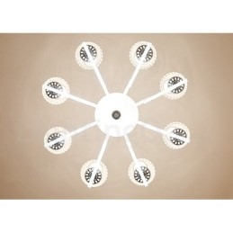 Lámpara colgante de cristal de lujo rústica retro con pantalla de cristal