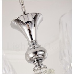 Lámpara colgante de cristal de lujo rústica retro con pantalla de cristal