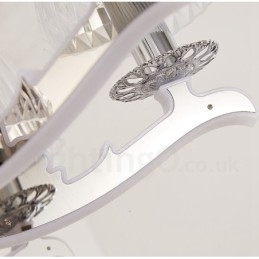 Lámpara colgante de cristal de lujo rústica retro con pantalla de cristal