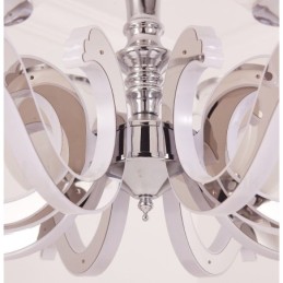 Lámpara colgante moderna contemporánea de lujo de 8 luces con pantalla de cristal
