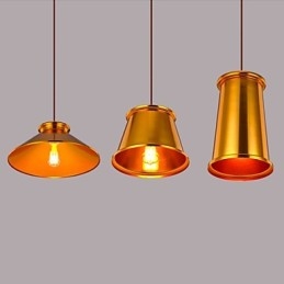 Lámpara colgante de metal de 3 luces, estilo mini, moderna y contemporánea