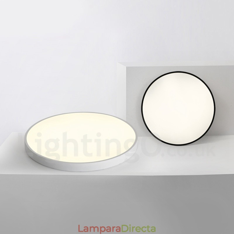 Lámpara de techo empotrada de estilo nórdico contemporáneo, ultrafina y regulable, con pantalla acrílica y control remoto. También se puede usar como luz de pared.