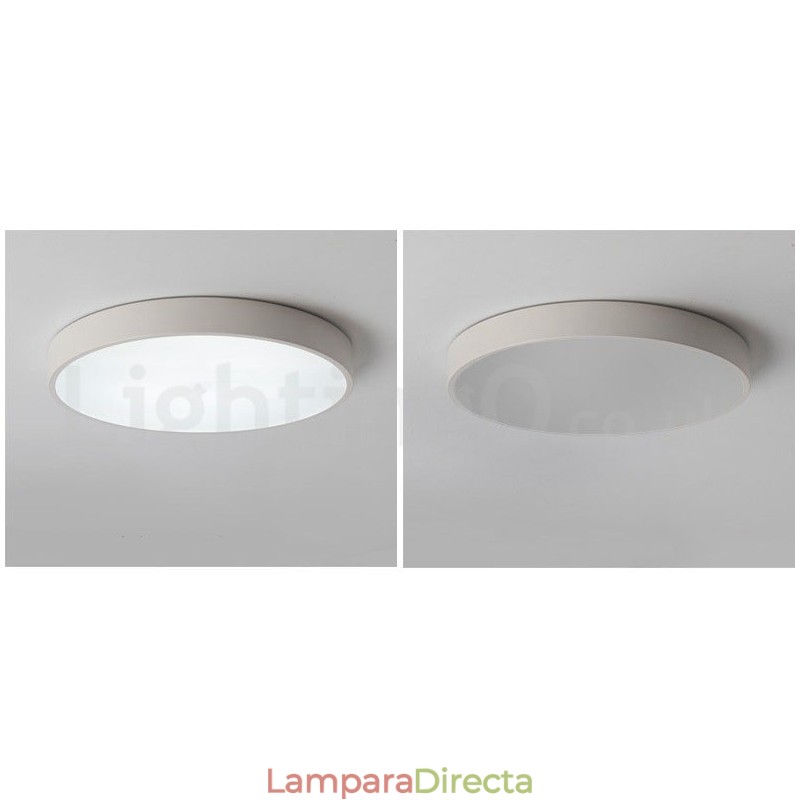 Lámpara de techo empotrada de estilo nórdico contemporáneo, ultrafina y regulable, con pantalla acrílica y control remoto. También se puede usar como luz de pared.