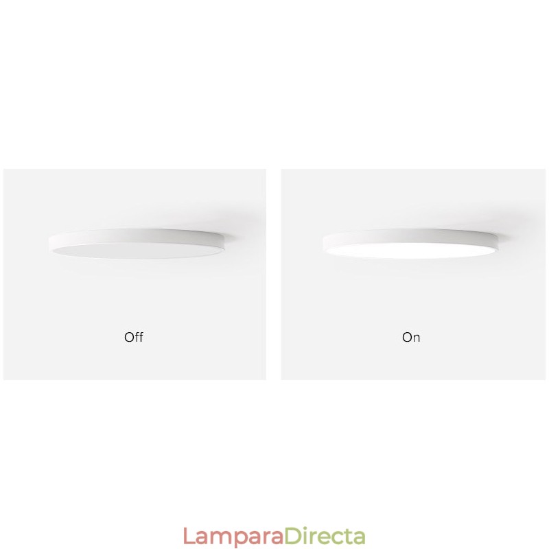 Lámpara de techo empotrada de estilo nórdico contemporáneo, ultrafina y regulable, con pantalla acrílica y control remoto. También se puede usar como luz de pared.