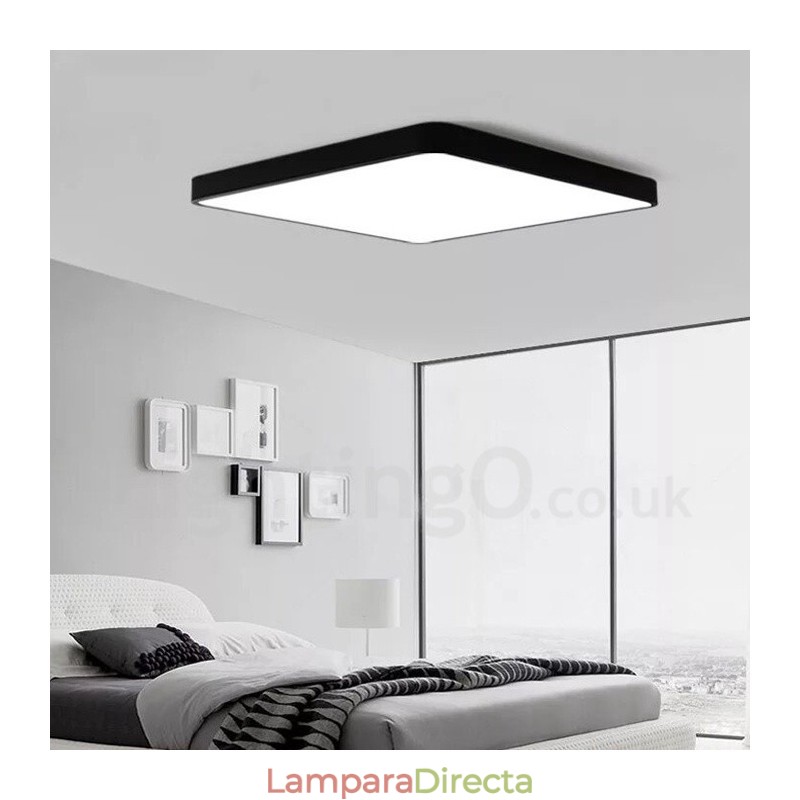 Lámparas de techo empotradas de estilo nórdico moderno y contemporáneo regulables con pantalla acrílica y control remoto.