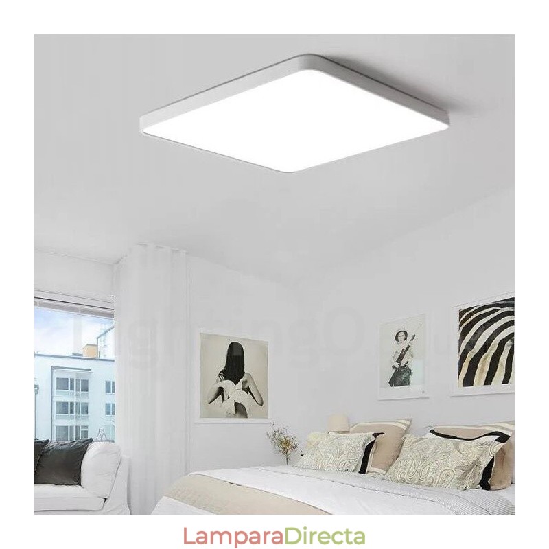 Lámparas de techo empotradas de estilo nórdico moderno y contemporáneo regulables con pantalla acrílica y control remoto.