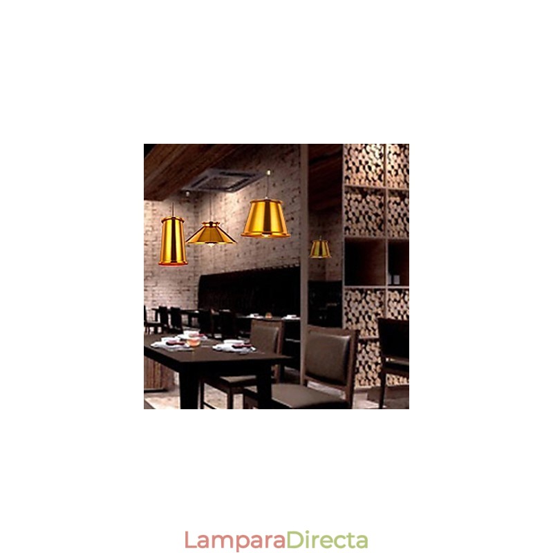 Lámpara colgante de metal de 3 luces, estilo mini, moderna y contemporánea