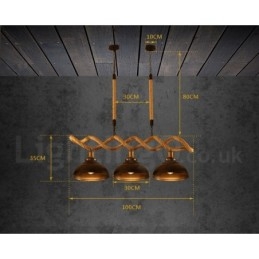 Lámpara de techo colgante de 3 luces