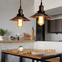 Lámpara colgante rústica estilo loft, estilo retro vintage, de 1 luz