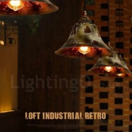 Lámpara colgante rústica estilo loft, estilo retro vintage, de 1 luz