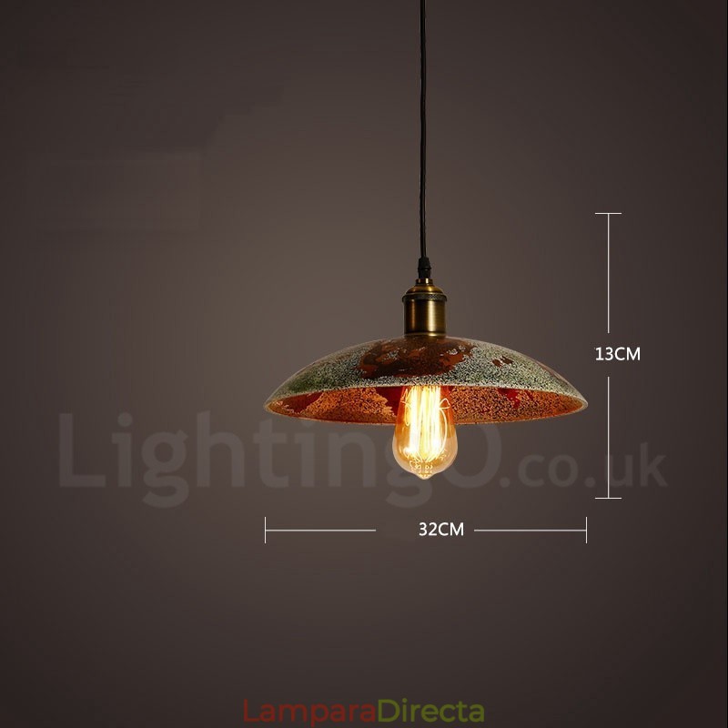 Lámpara colgante rústica estilo loft, estilo retro vintage, de 1 luz