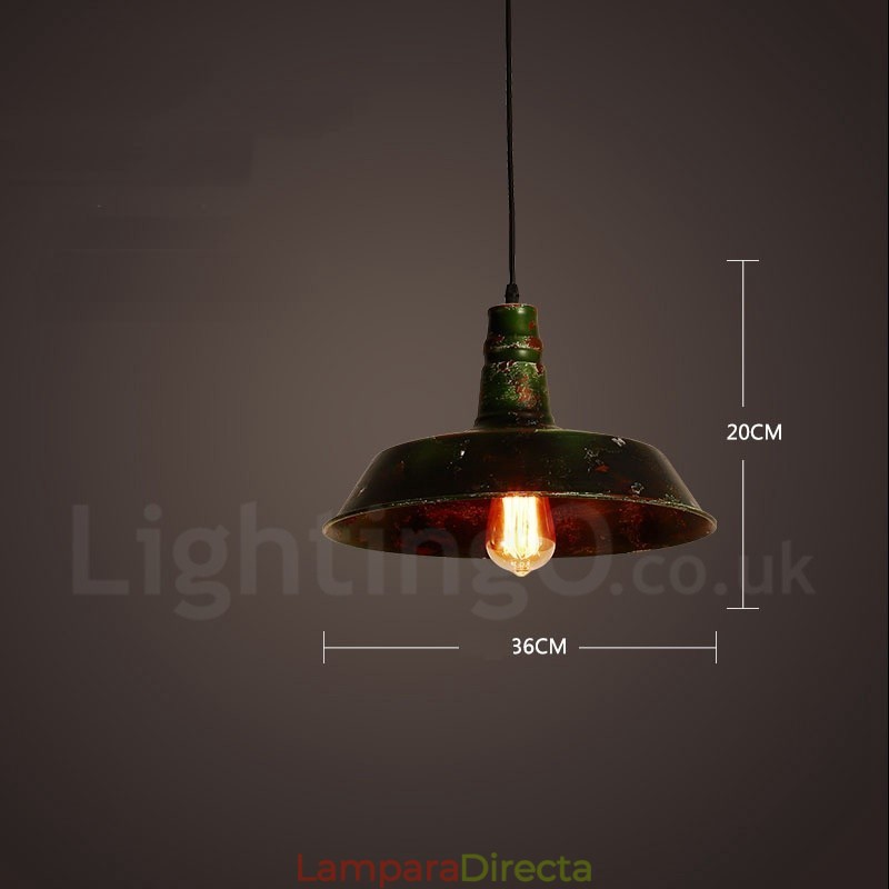 Lámpara colgante rústica estilo loft, estilo retro vintage, de 1 luz