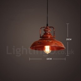 Lámpara colgante rústica estilo loft, estilo retro vintage, de 1 luz