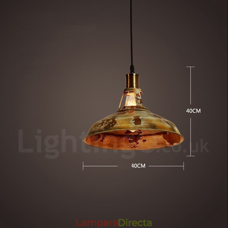 Lámpara colgante rústica estilo loft, estilo retro vintage, de 1 luz