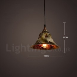 Lámpara colgante rústica estilo loft, estilo retro vintage, de 1 luz