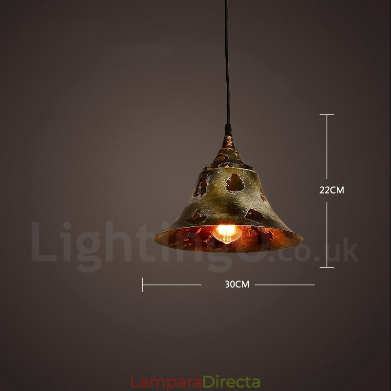 Lámpara colgante rústica estilo loft, estilo retro vintage, de 1 luz