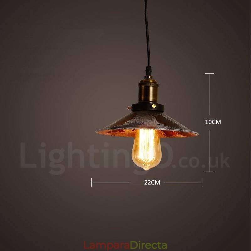 Lámpara colgante rústica estilo loft, estilo retro vintage, de 1 luz