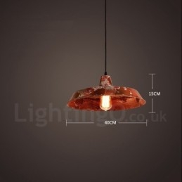 Lámpara colgante rústica estilo loft, estilo retro vintage, de 1 luz