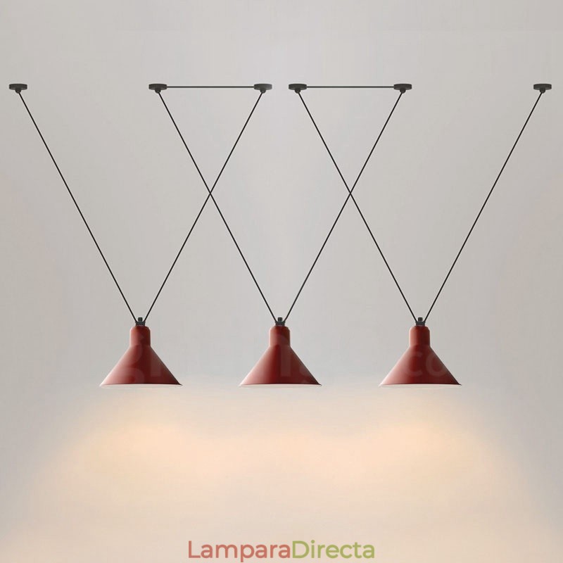 Lámpara de techo colgante moderna y contemporánea de 3 luces