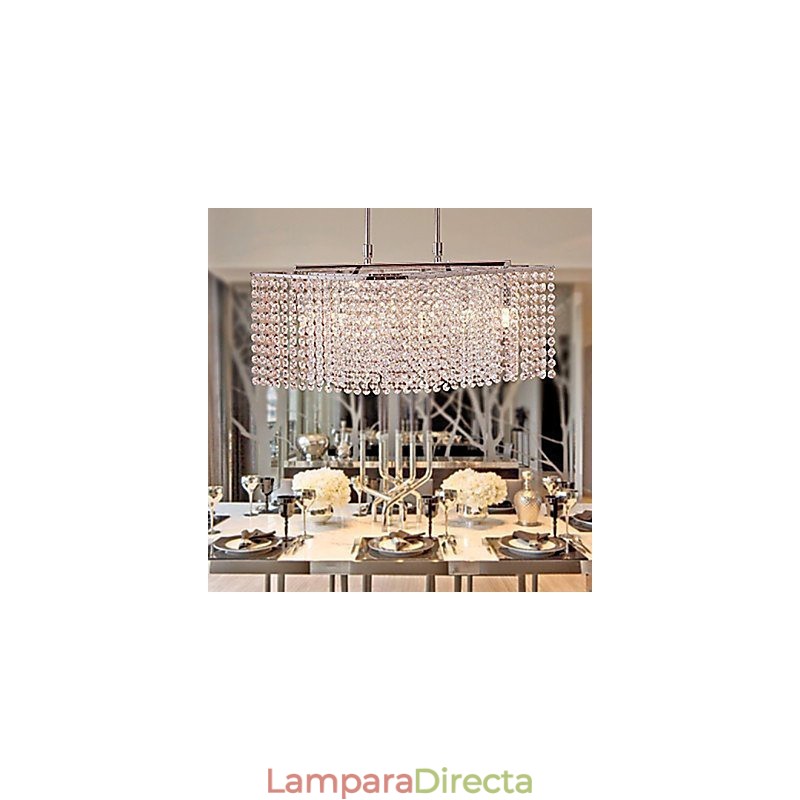 Lámpara de araña de cristal moderna y contemporánea.