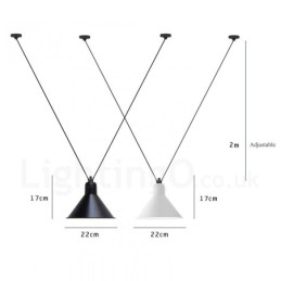 Lámpara de techo colgante moderna y contemporánea de 3 luces