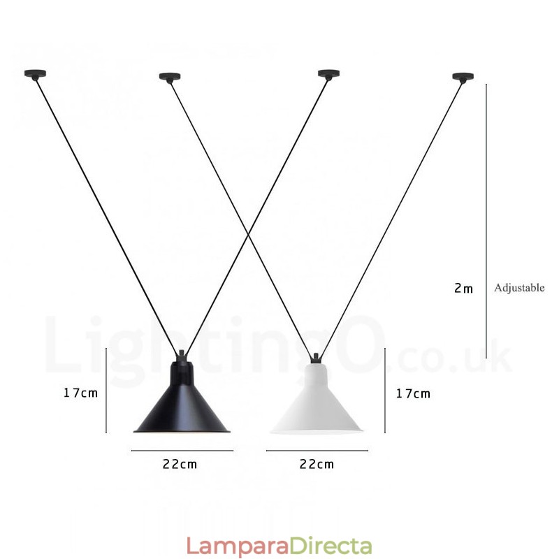 Lámpara de techo colgante moderna y contemporánea de 3 luces