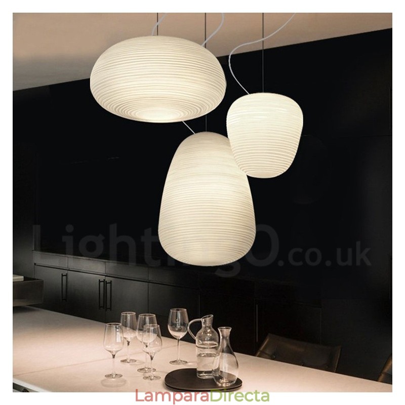 Lámpara colgante de techo moderna y contemporánea de 1 luz con pantalla de vidrio