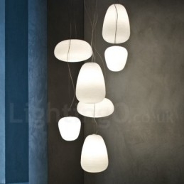 Lámpara colgante de techo moderna y contemporánea de 1 luz con pantalla de vidrio