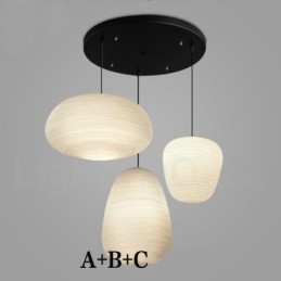 Lámpara colgante de techo moderna y contemporánea de 1 luz con pantalla de vidrio