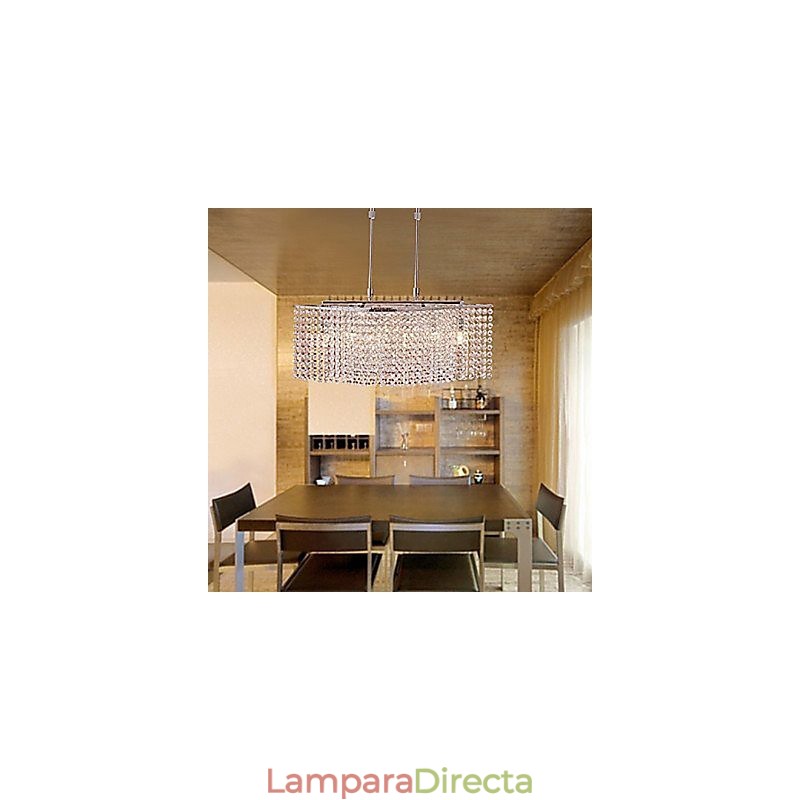 Lámpara de araña de cristal moderna y contemporánea.