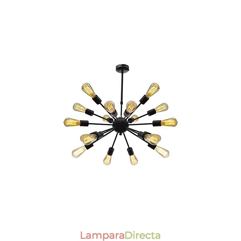 Lámpara de araña minimalista radial de 18 luces de estilo norteamericano