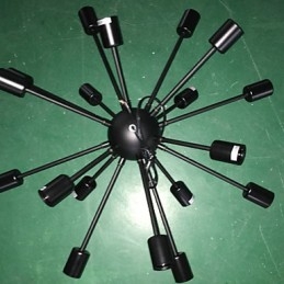 Lámpara de araña minimalista radial de 18 luces de estilo norteamericano