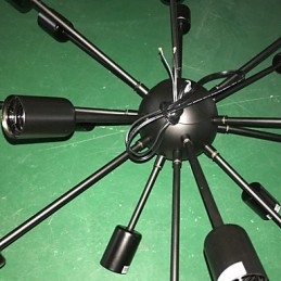 Lámpara de araña minimalista radial de 18 luces de estilo norteamericano
