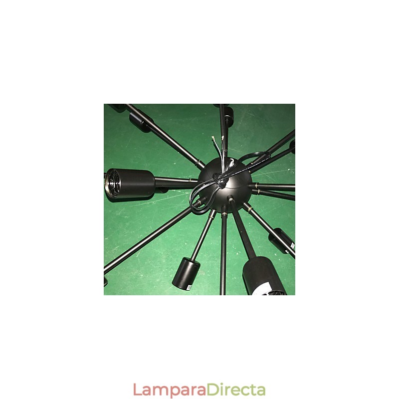 Lámpara de araña minimalista radial de 18 luces de estilo norteamericano