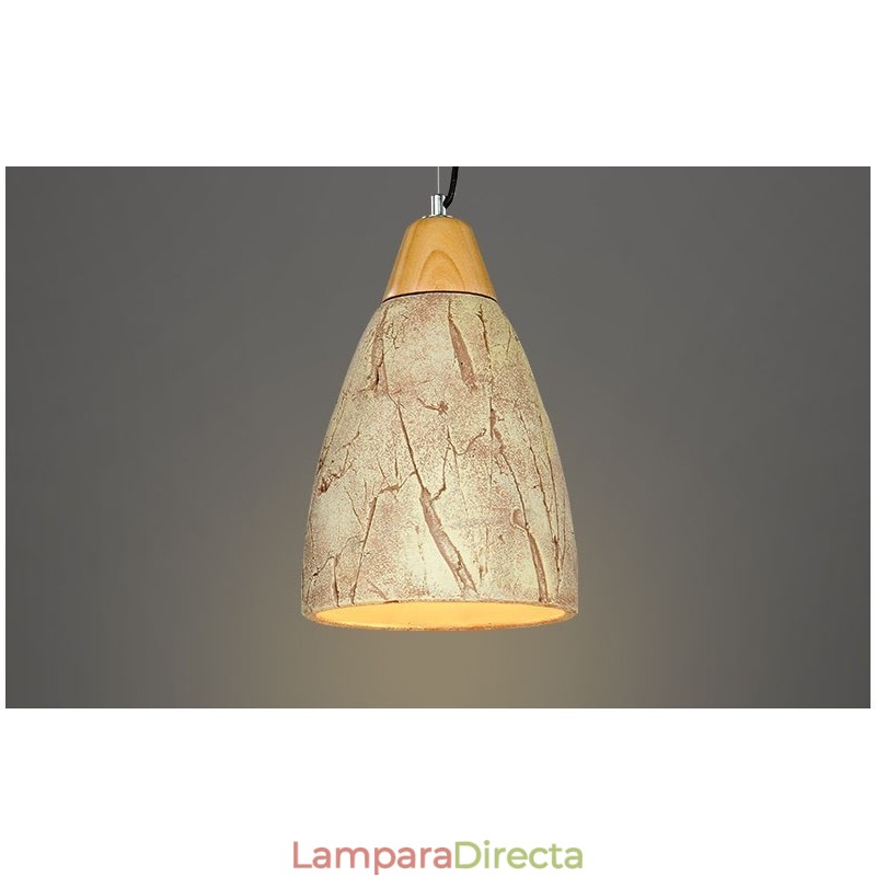 Lámpara de techo colgante moderna contemporánea de cemento de 1 luz