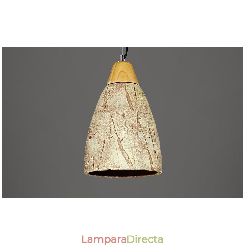 Lámpara de techo colgante moderna contemporánea de cemento de 1 luz