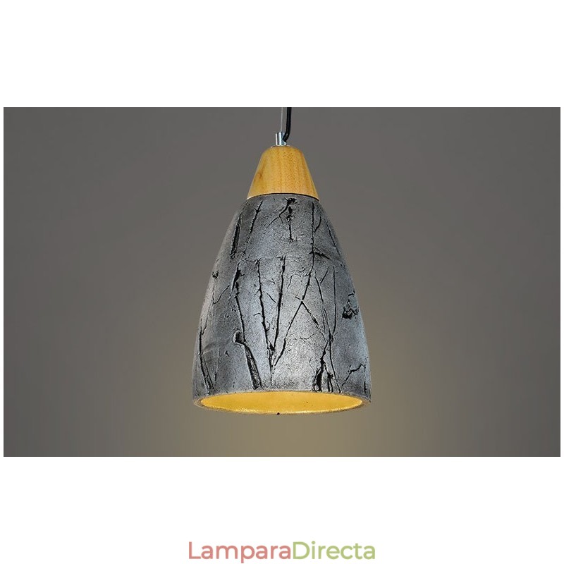 Lámpara de techo colgante moderna contemporánea de cemento de 1 luz