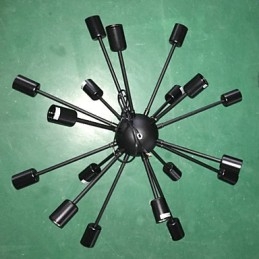 Lámpara de araña minimalista radial de 18 luces de estilo norteamericano