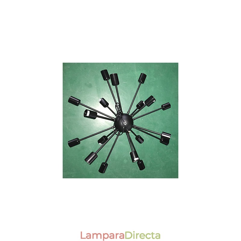 Lámpara de araña minimalista radial de 18 luces de estilo norteamericano