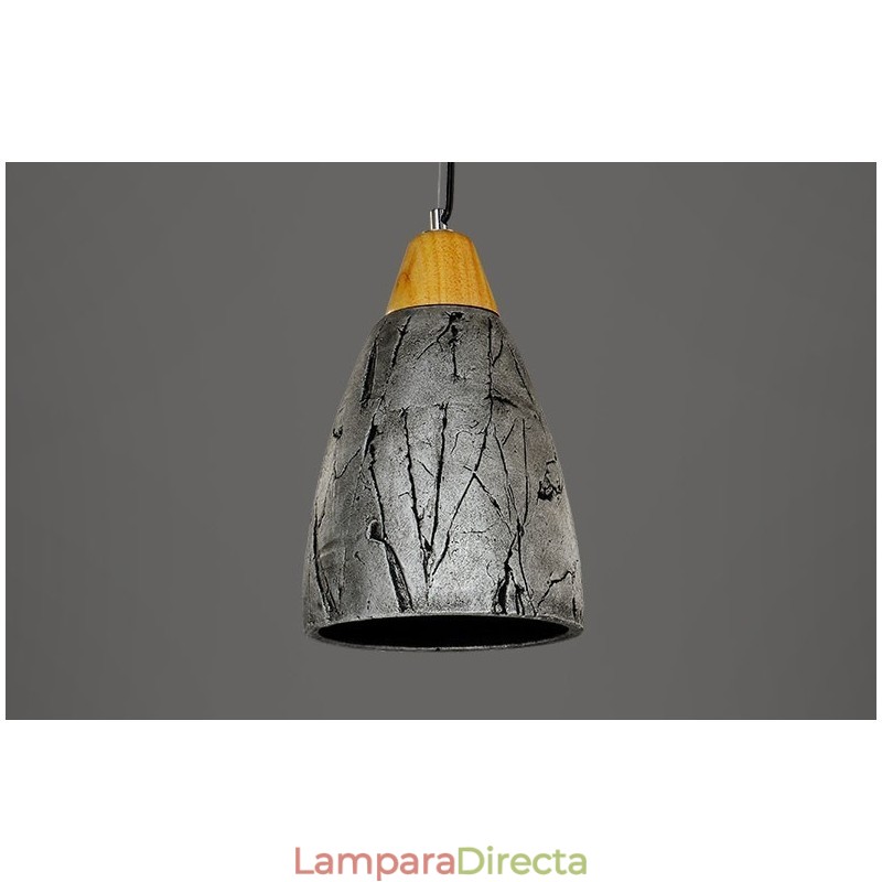 Lámpara de techo colgante moderna contemporánea de cemento de 1 luz