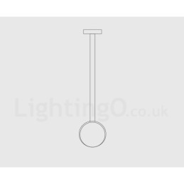 Lámpara de techo colgante moderna contemporánea de cemento de 1 luz