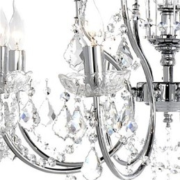 Elegante lámpara de araña de cristal con 8 luces