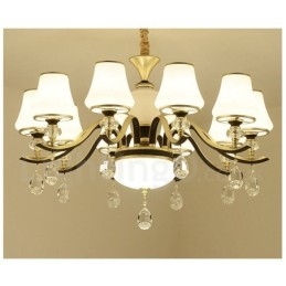 Lámpara colgante de cristal moderna, contemporánea, retro, de lujo, con pantalla de cristal