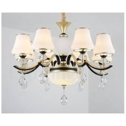 Lámpara colgante de cristal moderna, contemporánea, retro, de lujo, con pantalla de cristal