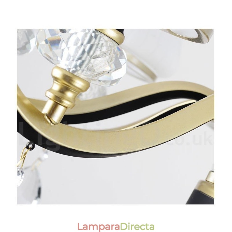 Lámpara colgante de cristal moderna, contemporánea, retro, de lujo, con pantalla de cristal