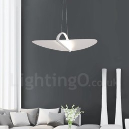 Lámpara colgante moderna contemporánea de acrílico de 1 luz con pantalla de acero
