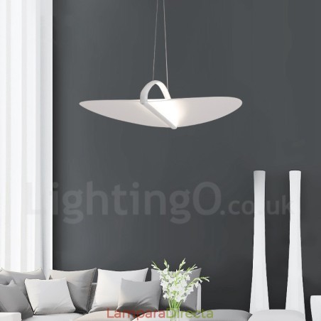Lámpara colgante moderna contemporánea de acrílico de 1 luz con pantalla de acero Lámpara colgante moderna contemporánea de acrílico de 1 luz con pantalla de acero