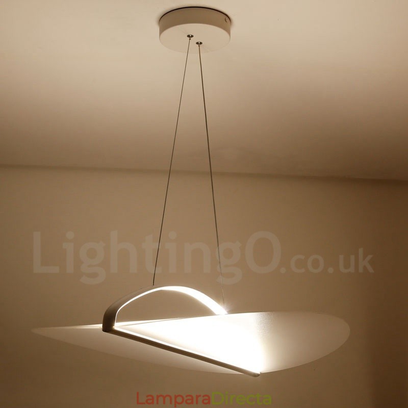 Lámpara colgante moderna contemporánea de acrílico de 1 luz con pantalla de acero