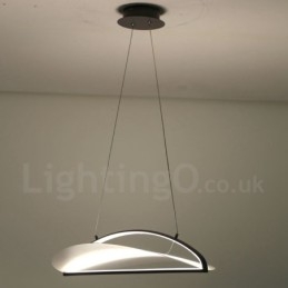 Lámpara colgante moderna contemporánea de acrílico de 1 luz con pantalla de acero